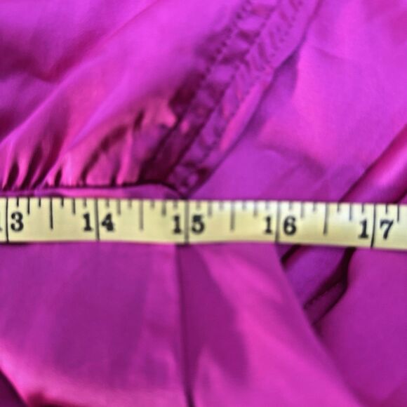 Zesica‎ Womens Fuscia Asymmetrical Midi Dress L Ruched One Shoulder Cutout New - Picture 8 of 13